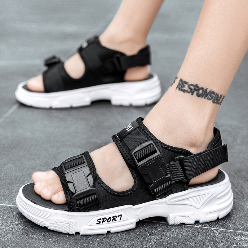 Picture of Sandals Men's Instagram Style Summer Beach Non-slip Non-slip Driving Sports Dual-use Vietnamese Casual Slippers Summer
