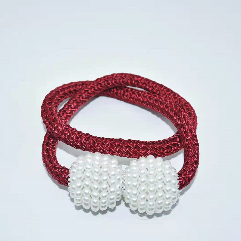 Picture of Creative Pearl Punch-free Magnetic Curtain Buckle Cross-border in stock Pair of Curtain Binding Strap Rope Decoration Accessories