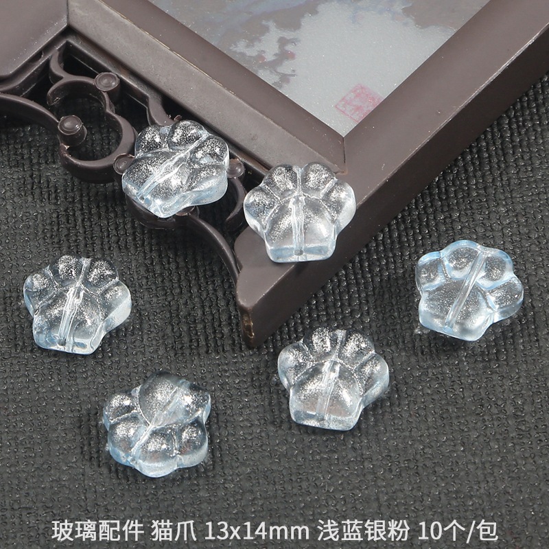 Picture of Gradient glass cat's claw accessories handmade diy production step tassel hairpin glass earrings jewelry pendant material