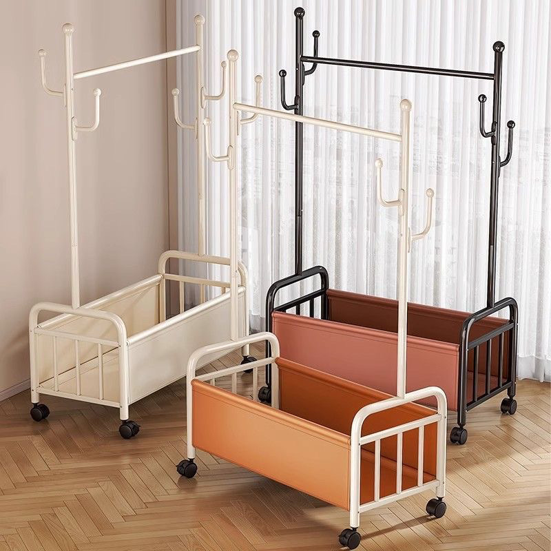 Hanging hanger, indoor bedroom clothes, mobile storage, light luxury household floor-standing coat rack, drying rack, multi-function