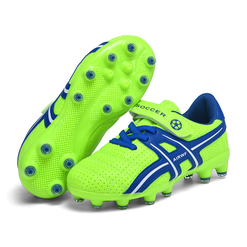 Velcro Children's Football Shoes Long Spikes Broken Nails Boys' Shoes Girls' Shoes Primary School Students Competition Training Sports Shoes Wholesale