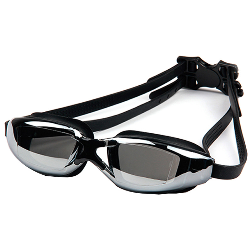 Picture of Electroplating swimming goggles diving adult swimming goggles electroplating silicone adult HD large frame men and women waterproof anti-fog goggles