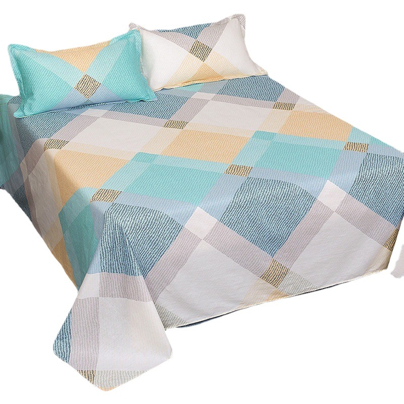 Simple Single and Double Bed Home Single Piece Bed Sheet Student Dormitory Quilt 1.2m Brushed Kang Sheet Supply