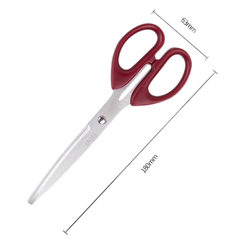 Deli 6009 Scissors 180mm Office Household Scissors Stainless Steel Scissors Student Handmade Scissors Deli Scissors