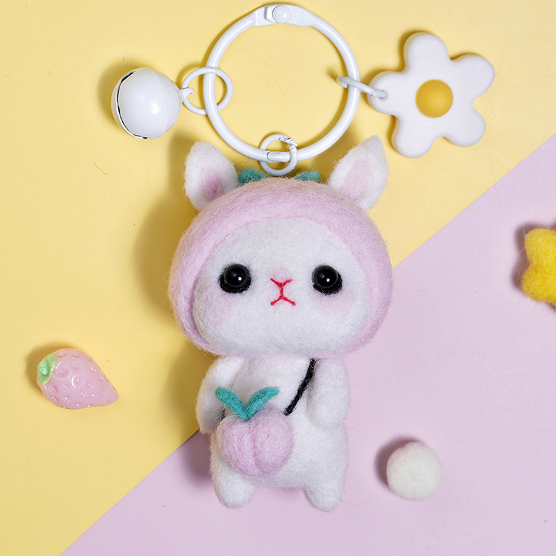 Picture of Little White Rabbit adult handmade diy creative gift hands-on sewing homemade material package wool felt pokes