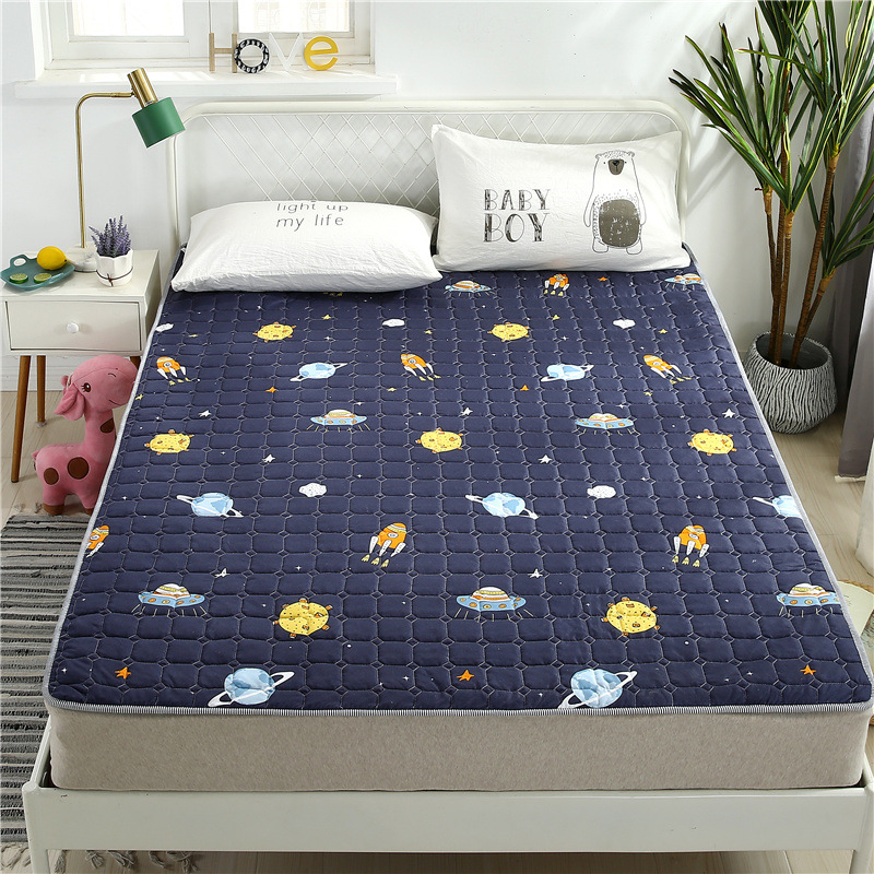 Picture of Four Seasons Mattress Cushion Household Protective Pad Thin Student Dormitory Single Bed Mattress Cushion Folding Bedroom Double