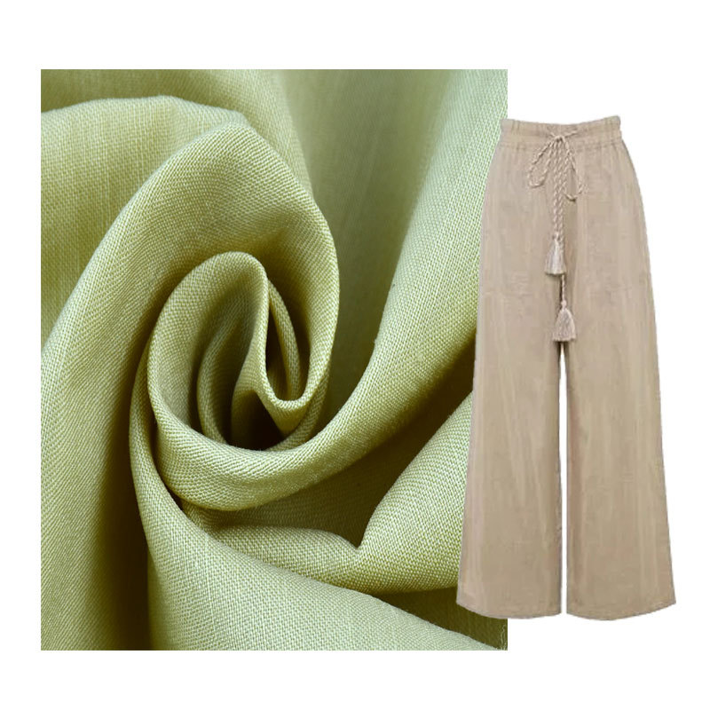 Nylon Nylon Linen Stretch Interwoven Fabric Spring and Summer Solid Color Shirt Pants Dress Clothing Fabric