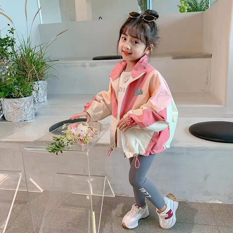 Picture of Girls' Coat Autumn 2023 New Arrival Spring Clothes Korean Style Western Style Internet Celebrant Mid-Big Children's Fashionable Top Trendy Children's Trendy Coat