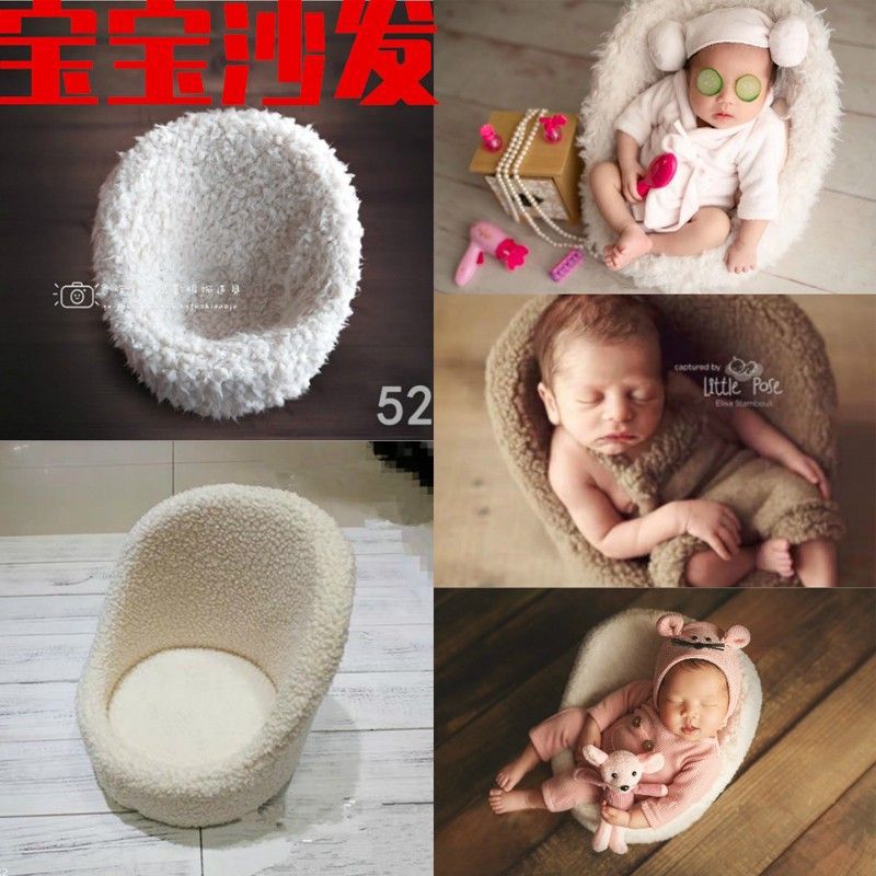 Children's photography props, baby sofa photo studio photo props, newborn full moon, 100 days, baby small seat straight hair