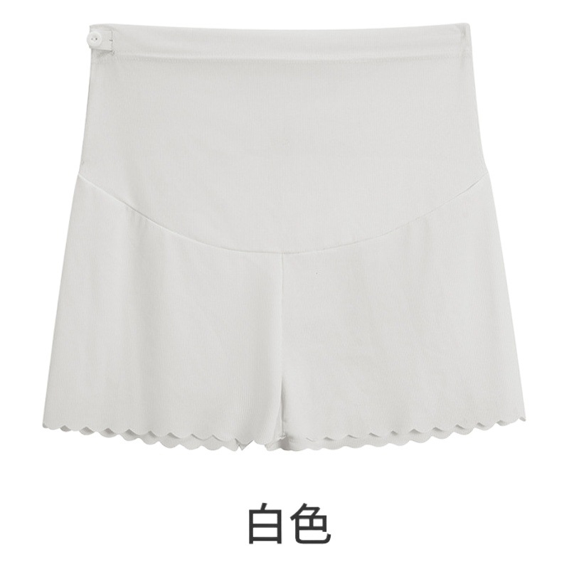 Ice Silk Pregnant Women's Pants Lightweight Pregnant Women's Shorts Abdomen-supporting Three-part Pants for Outer Wear Summer Loose Safety Anti-light Leggings