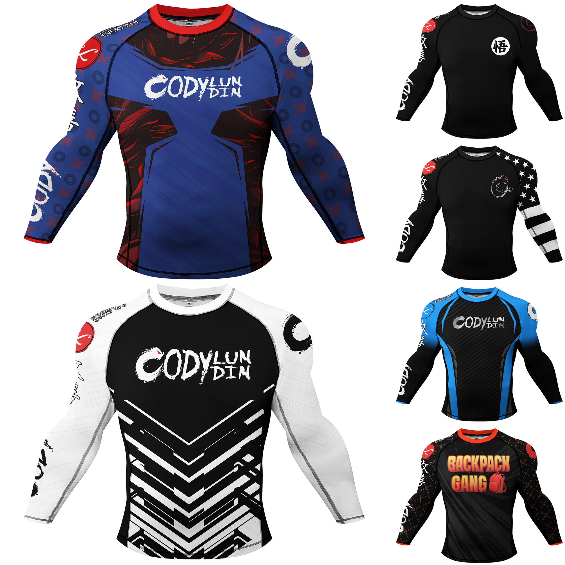 New Long-sleeved Casual Wear Round Neck Quick-drying High-elastic Tight Clothes Exquisite Printing Exquisite Walking Craft Sports Running