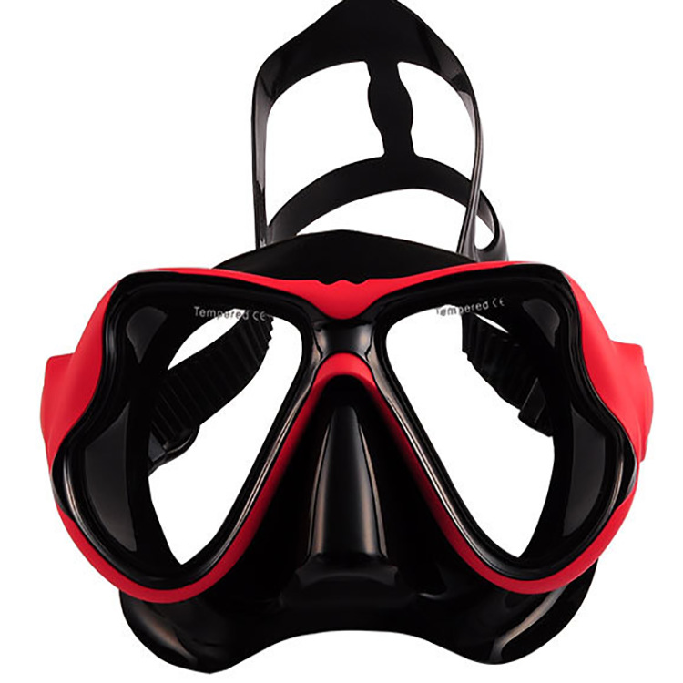 Picture of Large frame diving goggles snorkeling myopia lens diving mask liquid silicone PVC diving goggles tempered glass