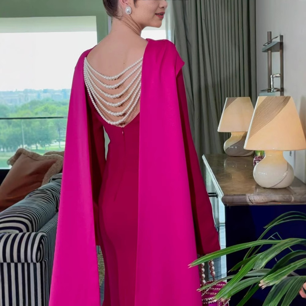 Picture of 2025 Spring Cross-border Europe, America and the Middle East Foreign Trade Women's Clothing Independent Station Amazon Sexy Hip Shawl Strap Evening Dress