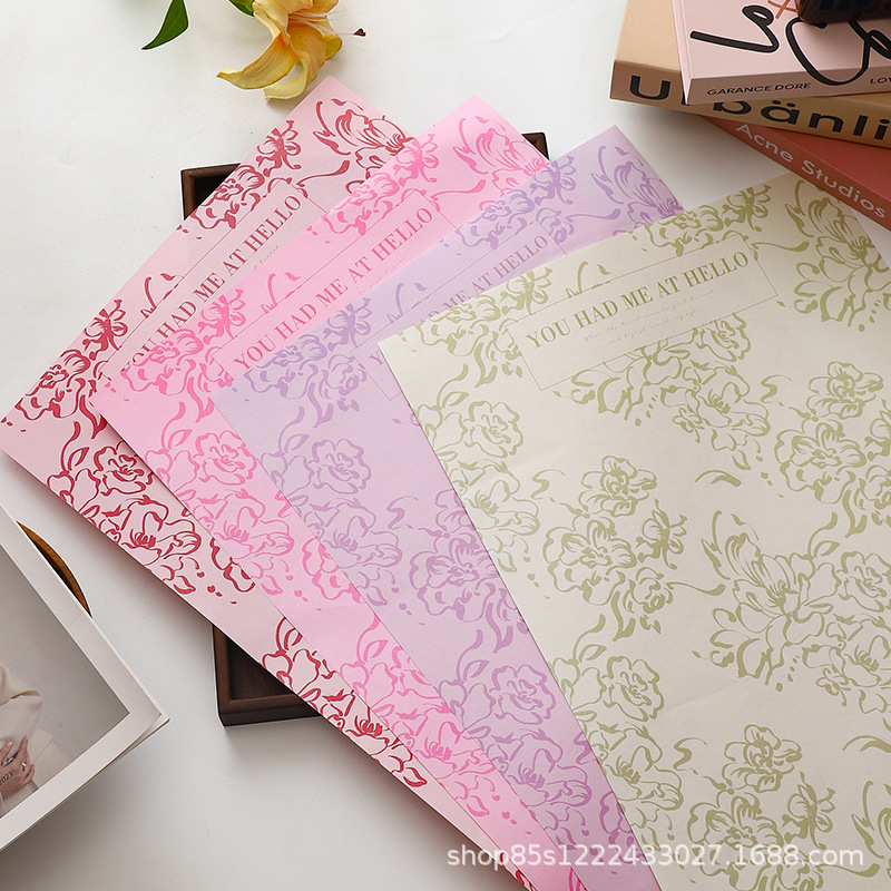 Zhuo Fiber Flower Material National Color Wrapping Flower Paper Floral Material Floral Shop Art Paper Advanced Sense Gift Paper Flower Wrapping Paper