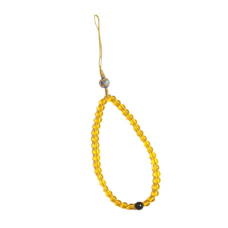 Picture of Original mobile phone lanyard fortune topaz beaded mobile phone chain handmade ornaments for women exquisite strong and durable anti-lost hanging