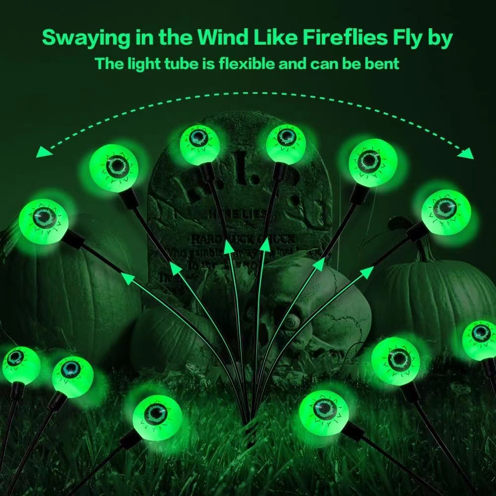 Picture of Halloween eye light string outdoor courtyard garden horror lantern lawn decoration solar LED ground lamp