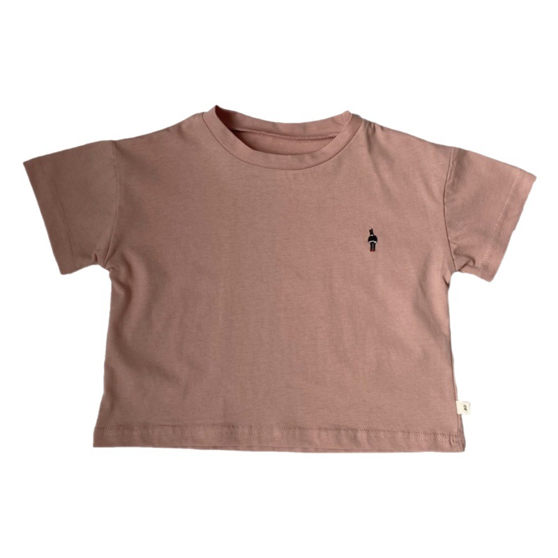 GL-kids Korean style summer new children's small standard embroidered short-sleeved T-shirt boys and girls hemp cotton skin-friendly washed short T