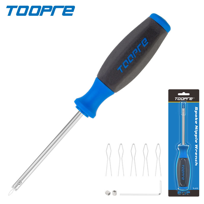 TOOPRE Bicycle Spoke Cap Installation Wrench Rim Puncher Wheel Set Spoke Lifter Removal Tool