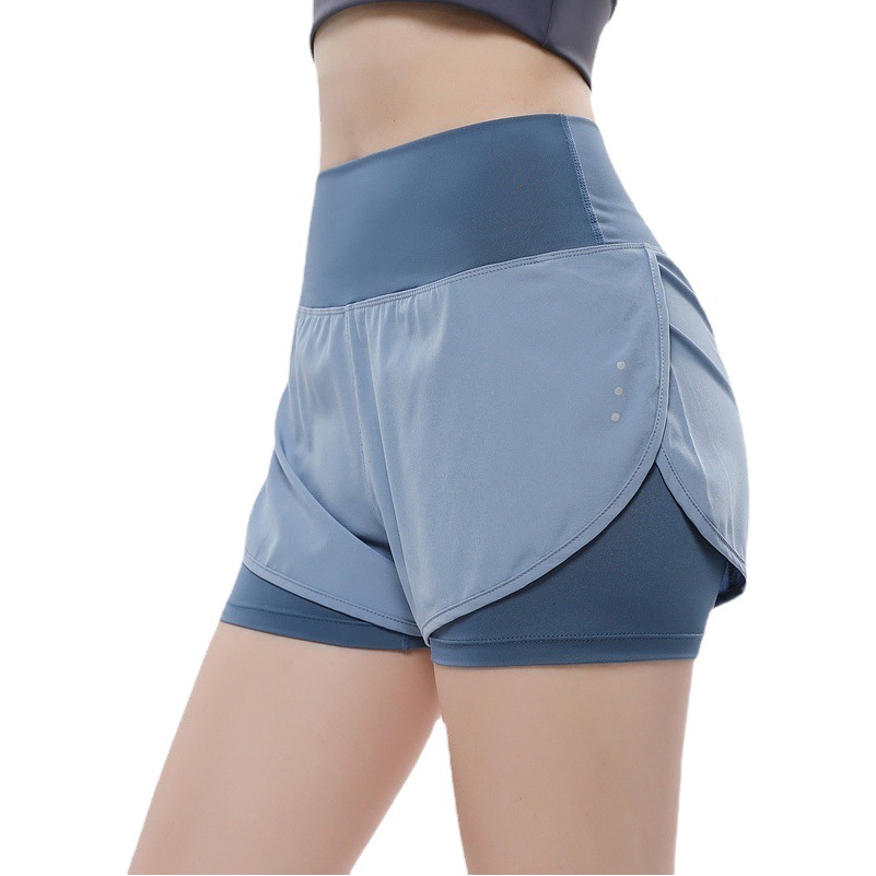 Anti-glare Sports Shorts Women's Summer Loose Running Fitness Pants Outer Wear High Waist Yoga Pants Cross-Border