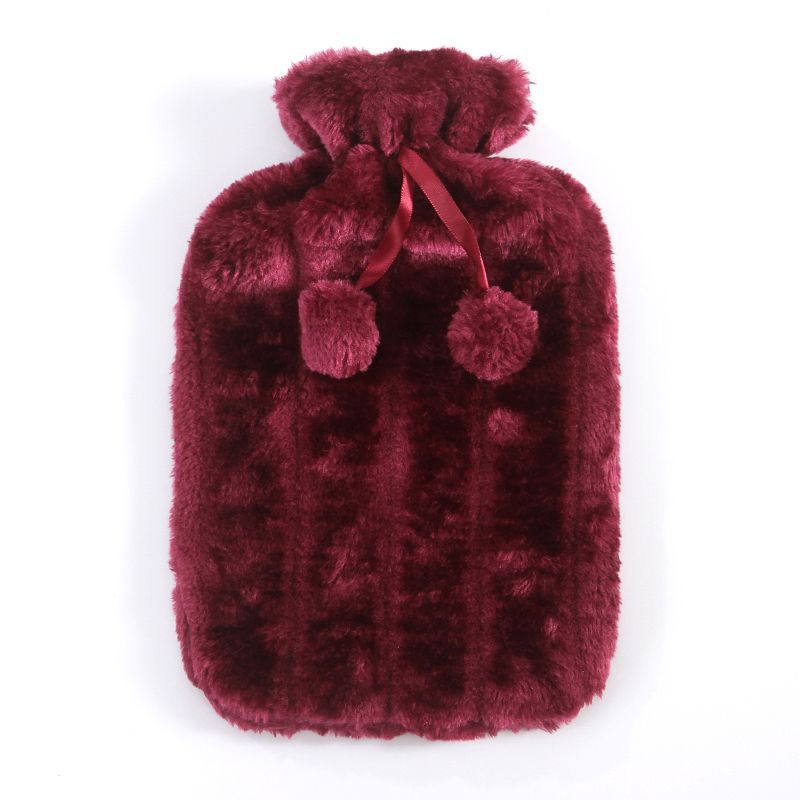 Picture of New Rubber Hot Water Bottle Pvc Hot Water Bottle Plush Cloth Cover Imitation Rabbit Fur Cloth Cover Hand Warmer Hot Water Bottle in Stock
