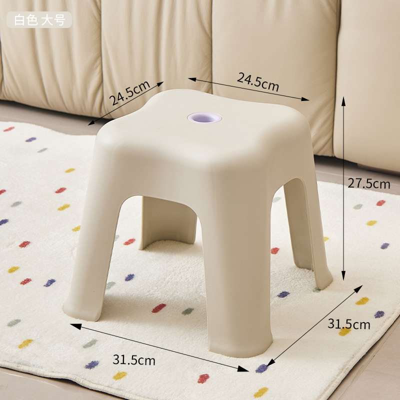 Picture of Household Plastic Small Stool Simple Style Thickened Coffee Table Small Stool Shoe Changing Stool Sofa Stool Bathroom Low Stool Chair