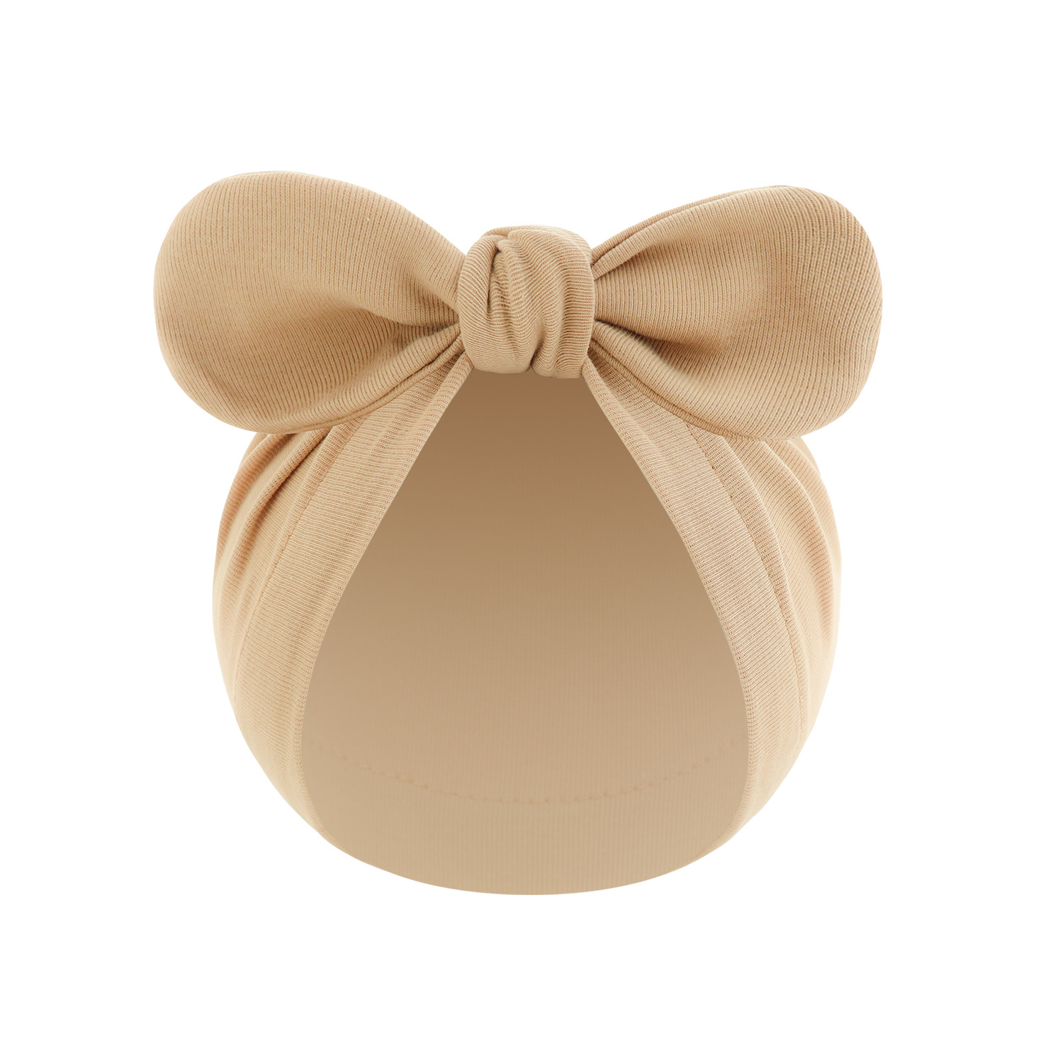 Picture of New children's solid color turtle cap baby Indian cap baby ball knotted cap ins Europe and America wholesale rabbit ear cap