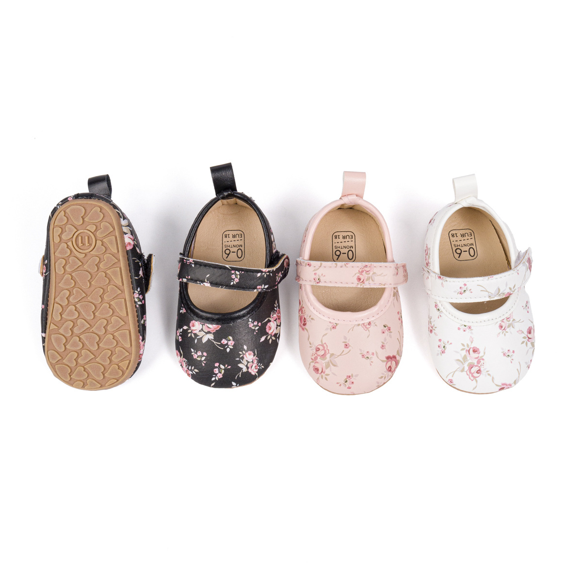 Picture of Amazon New Baby Shoes Printed Pattern Princess Shoes Velcro Anti-Slip Rubber Sole Toddler Shoes Baby Shoes