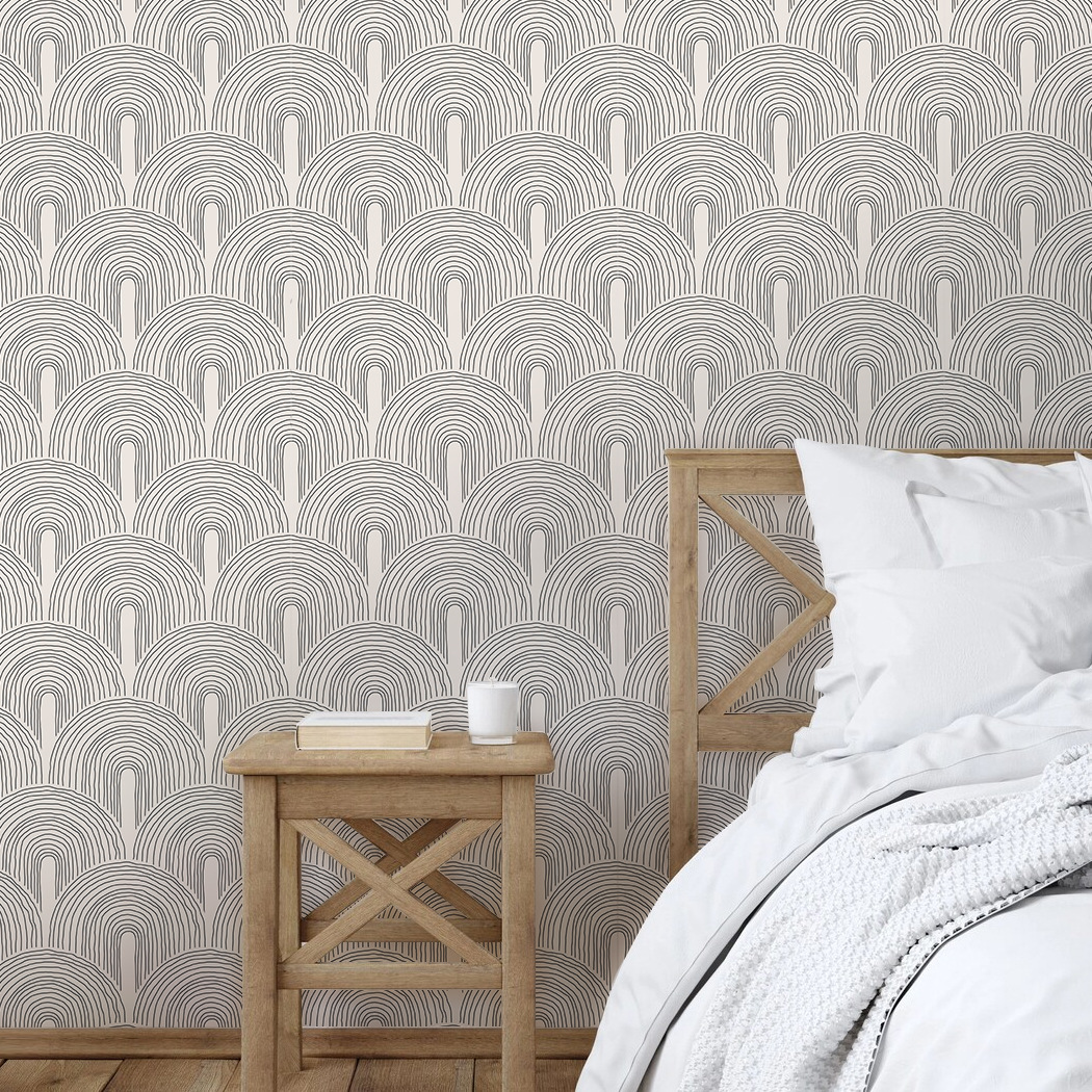 Fashion Minimalist Arch Self-adhesive Wallpaper Amazon Cross-border Wholesale wallpaprPVC Decorative Background Wall