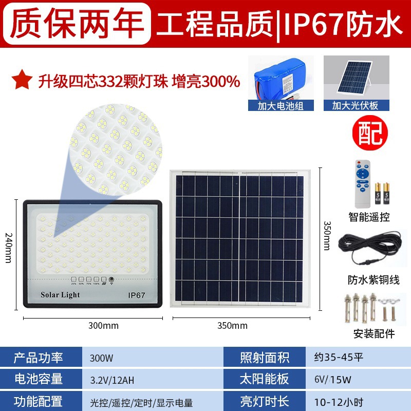 Picture of New solar lights outdoor garden lights home engineering solar flood lights waterproof solar outdoor lights
