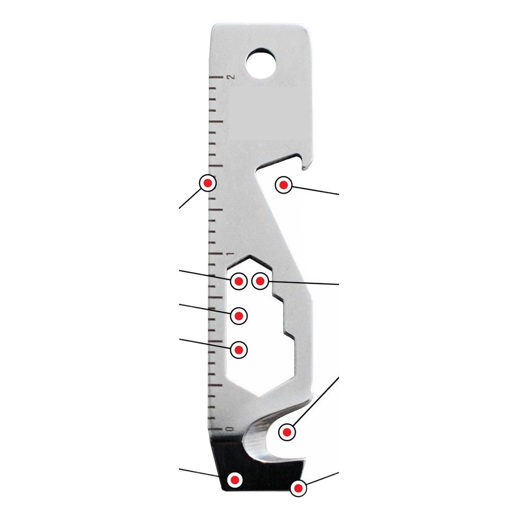 New product 10 in 1 outdoor camping EDC screwdriver wrench bottle opener multi-function tool card