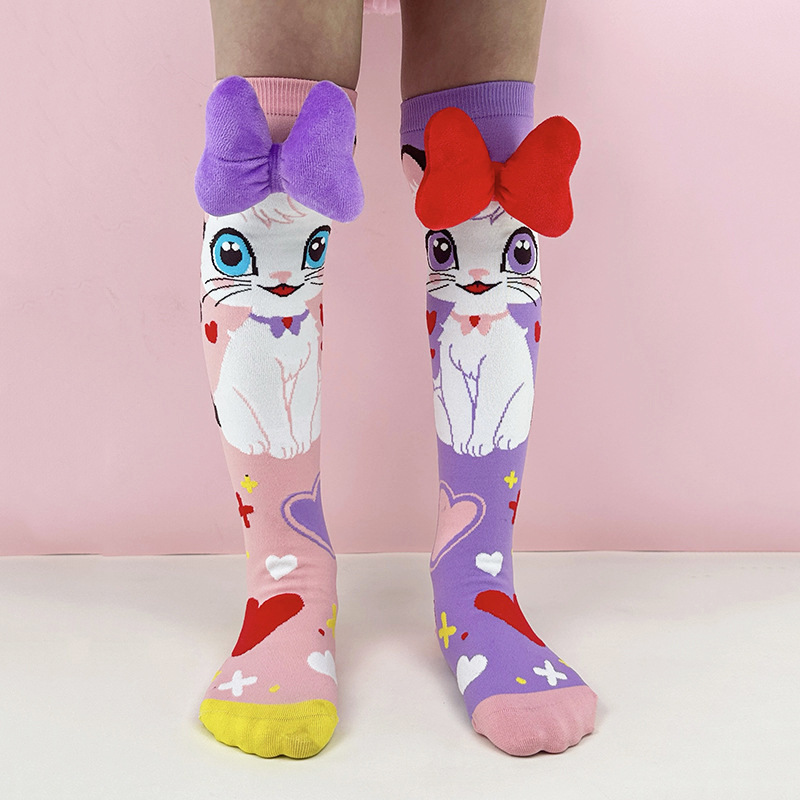 Picture of Cross-Border European and American Popular Labubu Cartoon Socks Rabbit Ears Unicorn Children's Stockings Funny Trendy Socks