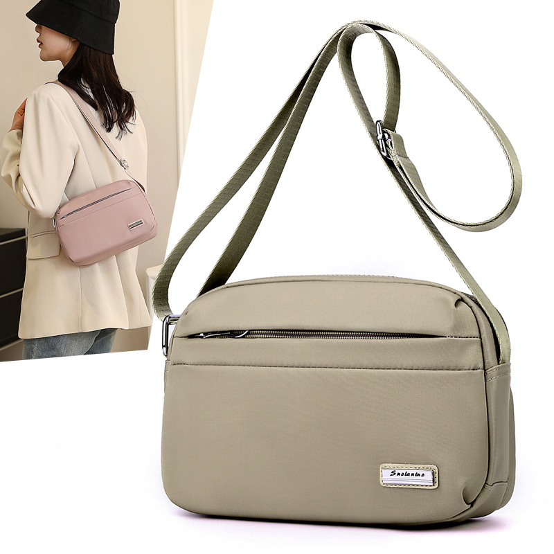 New Nylon Women's Bag, Export Small Shoulder Bag, Simple Elegant, Small Square Bag, Fashionable Oxford Cloth Shoulder Crossbody Bag