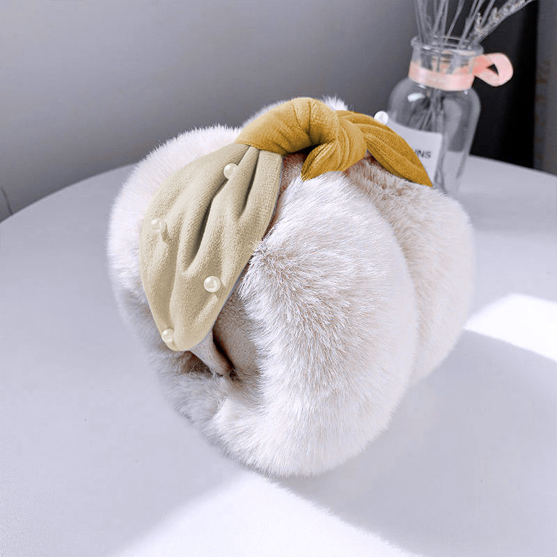 Picture of MEETSUNNY Sweet Girl Ear Warm Winter Cycling Commuter Ear Protection Plush Ear Bag Thickened Warm Earmuffs Women