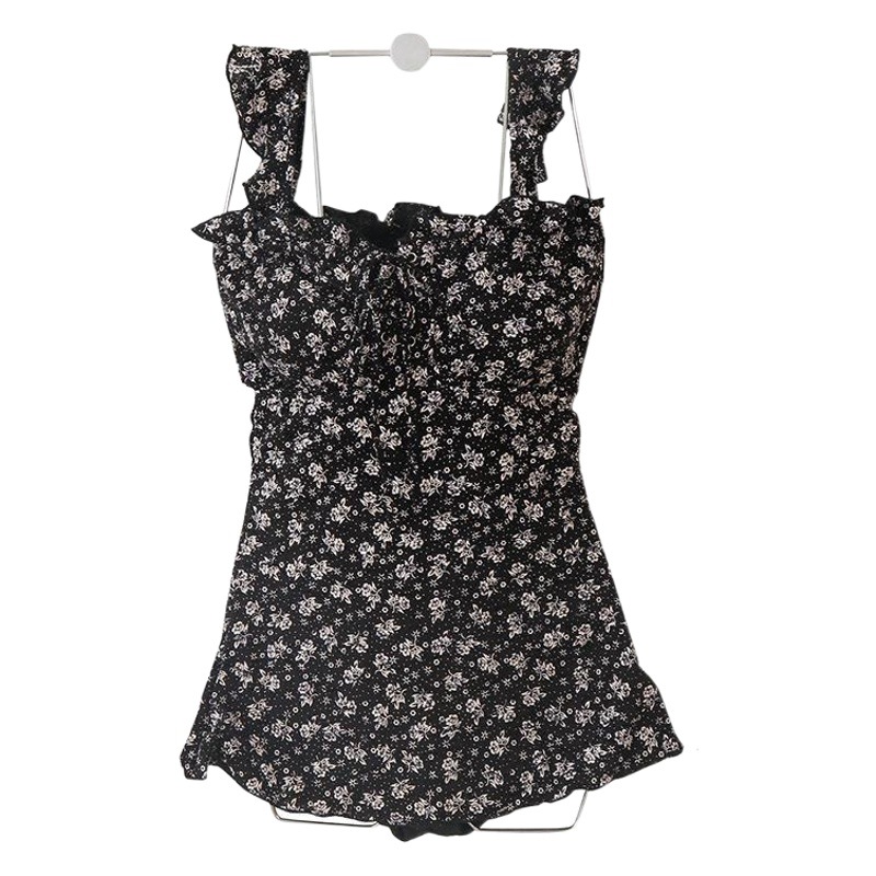 Swimsuit Women's 2020 New Korean ins Slim-Fit Belly-Covering Slimming Small Chest Gathered One-Piece Backless Swimsuit