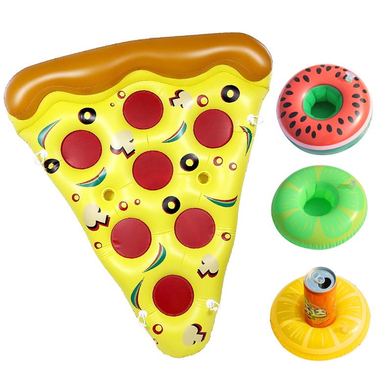 Picture of Cross-border New Pizza Inflatable Floating Row Summer Adult Water Recliner Colorful Entertainment Floating Bed Swimming Pool Mount