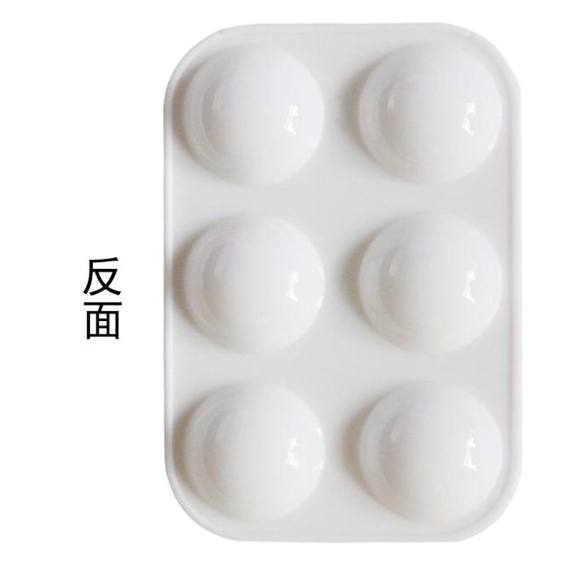 Special 6-hole plastic rectangular art painting palette White thickened children's simple color palette supplies wholesale