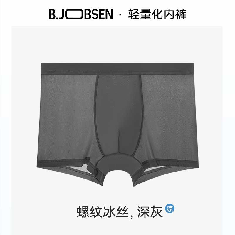 Picture of Men's Underwear 2025 New Ice Silk Boxer Briefs Summer Thin Fully Transparent Large Size Boys' Boxer Briefs