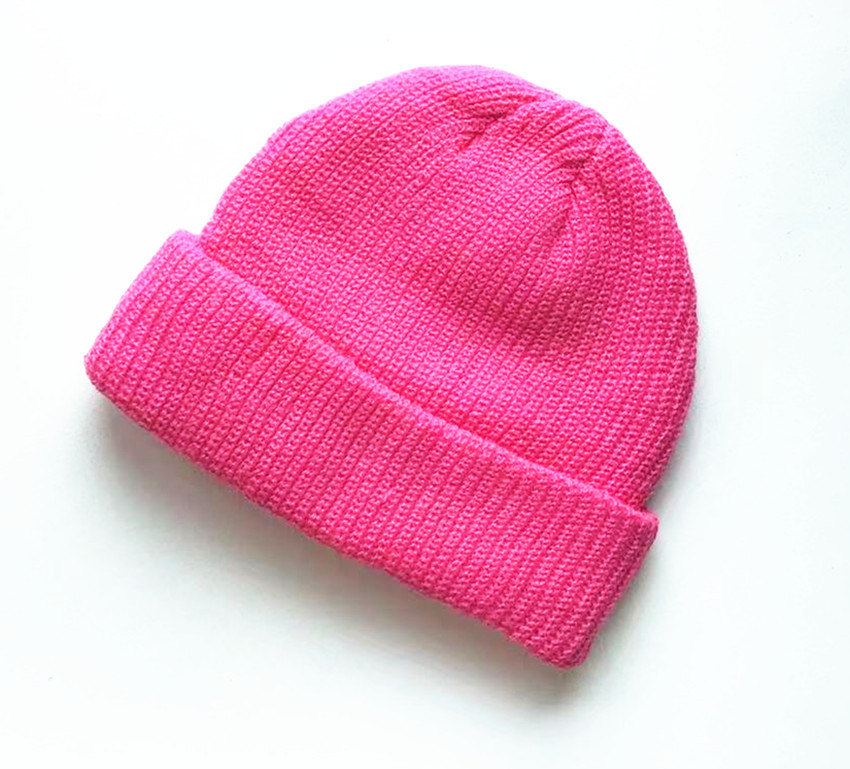 Picture of 2020 Cold Hat Men's Melon Hat Winter Women's Autumn and Winter Solid Color Watermelon Knitted Wool Hat Pullover Ski Hat