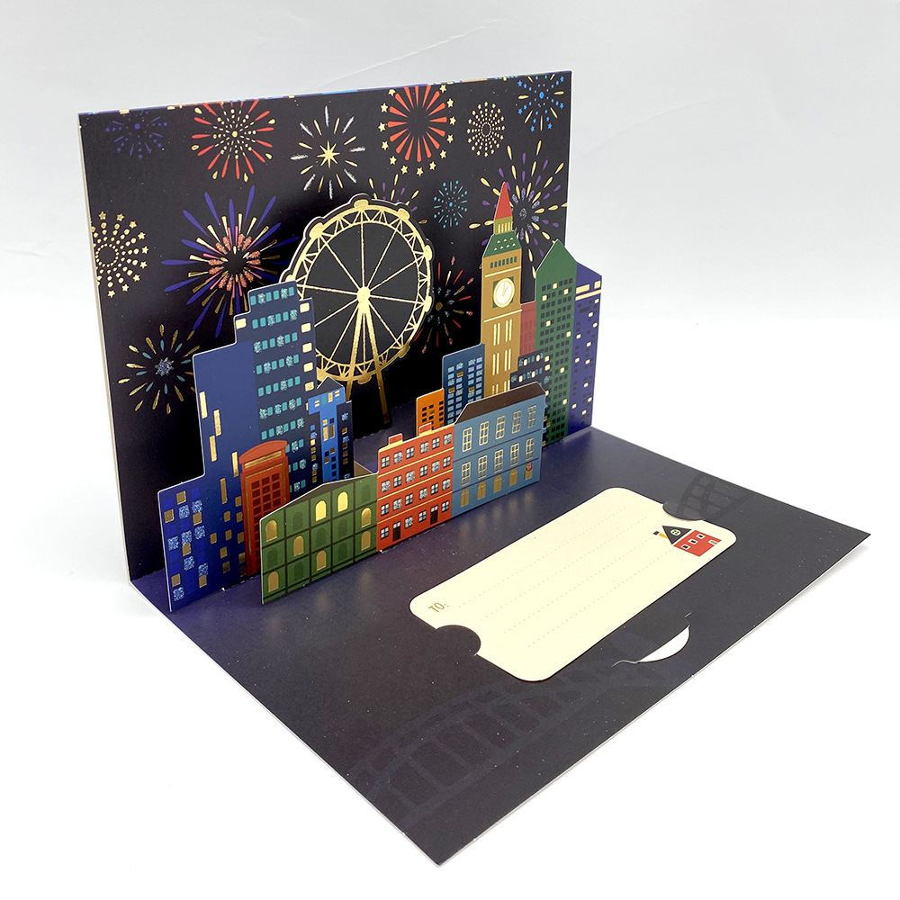Picture of Mother's Day 3D Stereo Greeting Card Desktop Decoration Bronzing Ins Style Birthday Gift Children's Holiday Thank You Blessing Card
