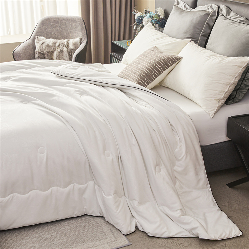 Picture of Hilton Hotel Silk Quilt Imitation Mulberry Silk Warm Quilt Core Spring and Autumn Thickened Winter Quilt Group Buying Gift Quilt Wholesale