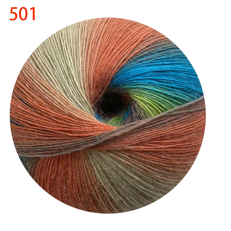Picture of 1000 m Magic Ball Rainbow Wool Wool Wool Hand-Woven Crochet Shawl Hat Scarf Coat Coarse Baby Wool Ball