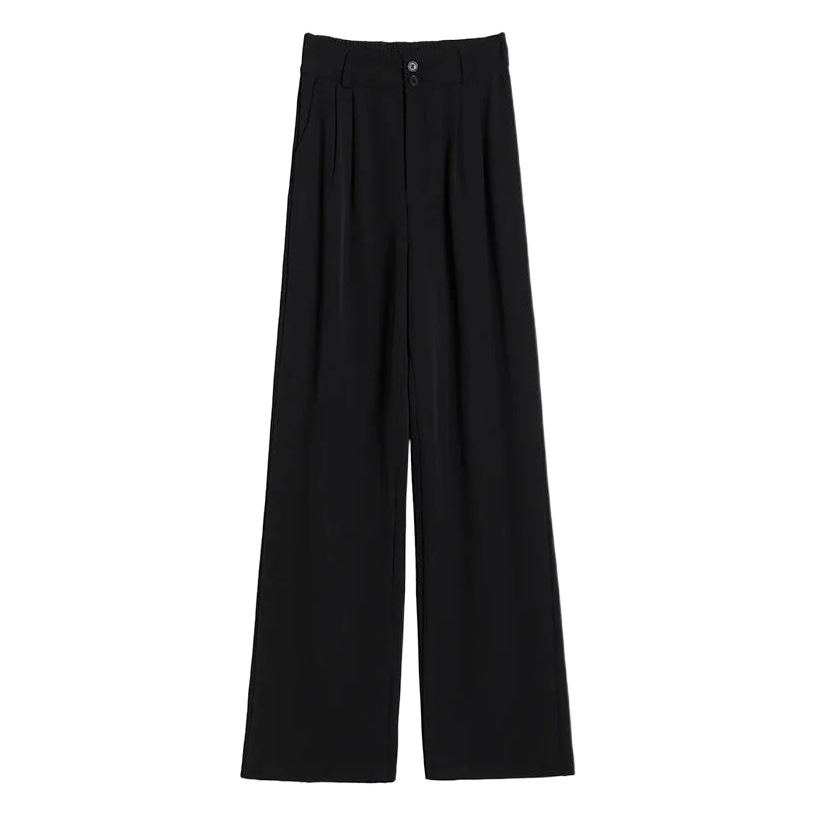 Cross-border 2023 autumn new wide-leg pants women's high waist draping loose slimming small straight mop suit pants