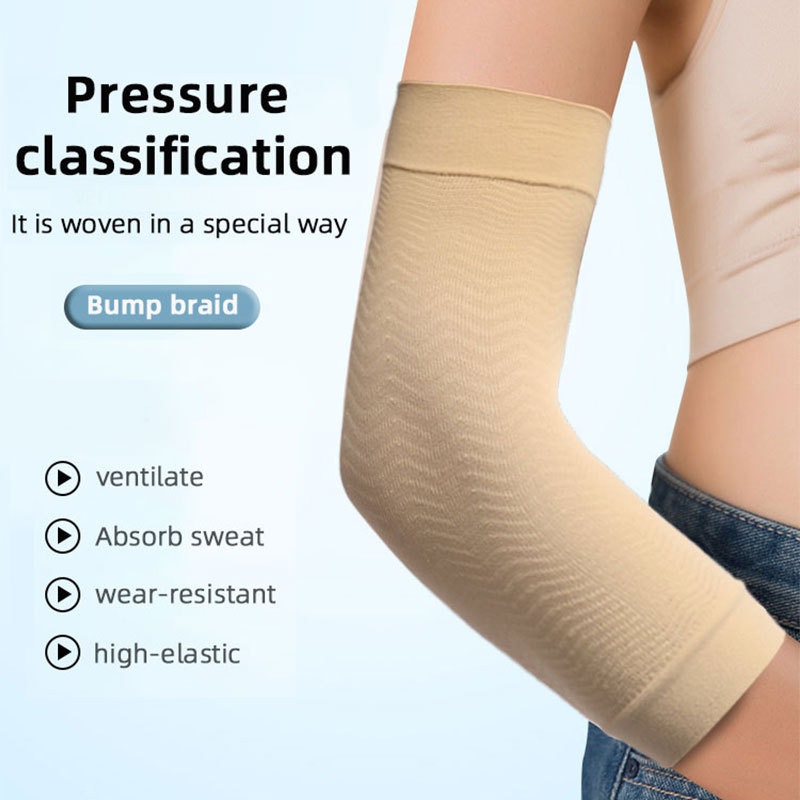 3D Shaping Beauty Arm Knitted Bundle Arm Cover Rib Elastic Shrinkable Auxiliary Compression Arm Cover Slimming Thin Arm Cover