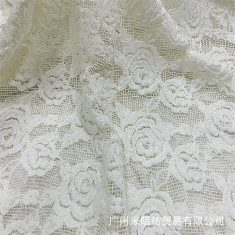 Chenille Plush Lace Fabric Carpet Curtain Chenille Fabric Rose Lace Lace Fabric