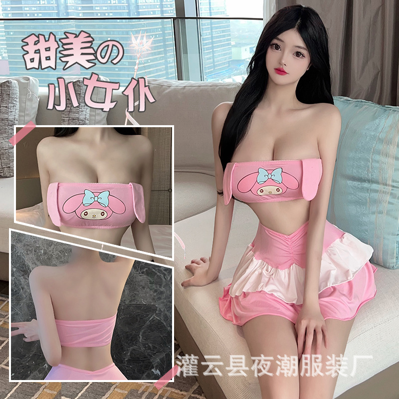 Sanshengyin Sexy Lingerie Sexy Uniform Two-Dimensional Cute Girl Sanshengyin Cute Beauty Temptation Pure Desire Suit 2818