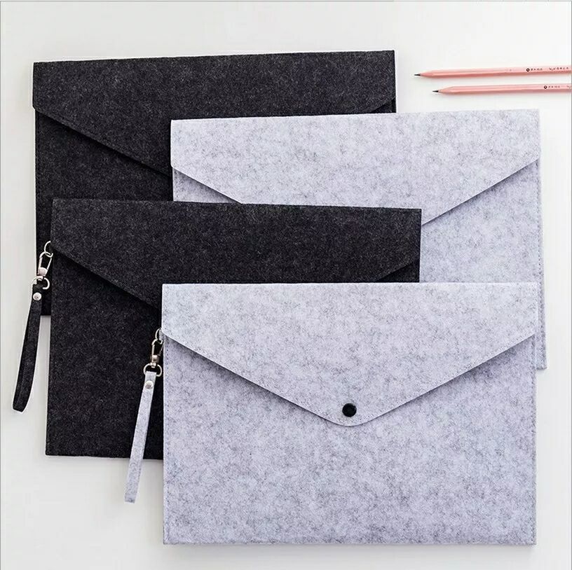 Felt A4 File Bag Business Felt File Bag Felt Bag Office Folder Cosmetics Bag Manufacturer Can Be Added with Logo