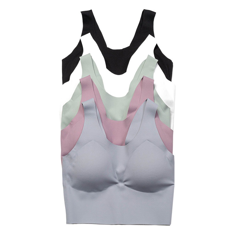Women's Plus Size Sports Bra Thin Shock-Proof Push-Up Yoga Vest Running Fitness Bra Outer Wear Beautiful Back Bra