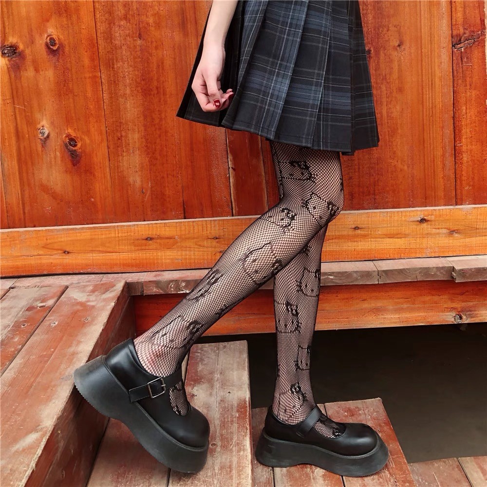 Picture of Trendy Sexy Jacquard Fishnet Stockings, Erotic Sheer Stockings, Hollow-Out Fishnet Pantyhose, Various Styles in Stock, Versatile