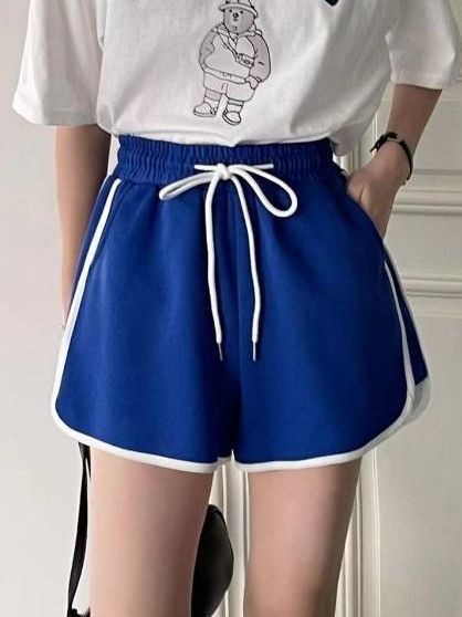 Cross-border European and American foreign trade women's clothing Amazon New 2023 summer casual wide pants fashion high waist sports shorts
