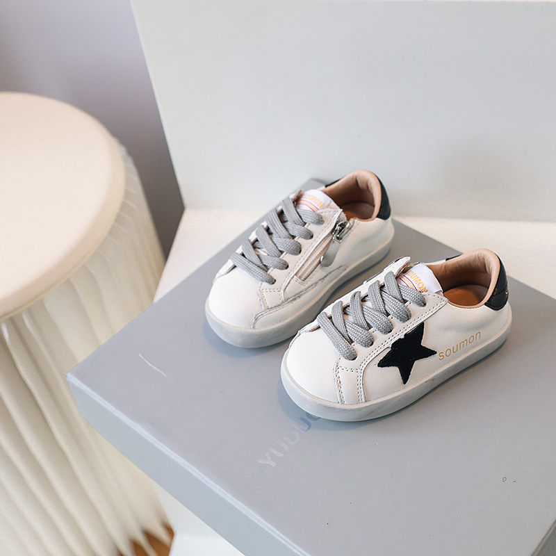 Picture of Children's sneaker 2025 Spring and Autumn Girls' White Shoes Men's Infant Dirty Shoes Baby Toddler Shoes Children's Board Shoes